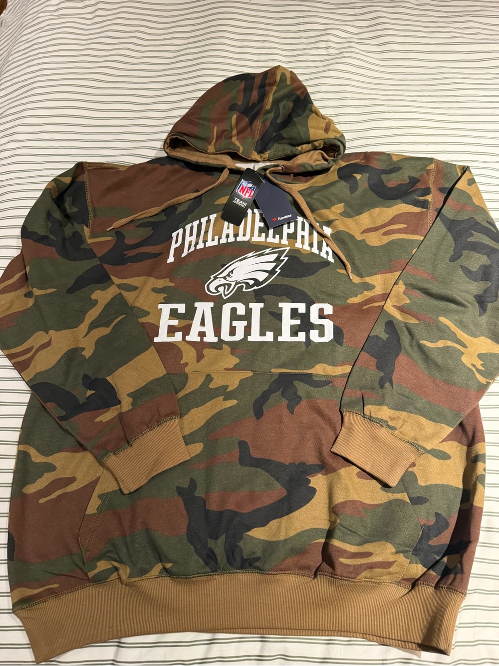 Fanatics Philadelphia Eagles Camo Crewneck Hoodie - Green, Brown, Tan